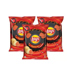 Lay's Sizzling Hot Potato Chips - Pack of 3 Lay's Sizzling Hot Potato Chips - Pack of 3