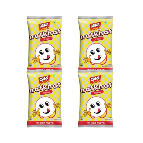 Natkhat Classic Wheat Puffs - Pack of 4 Natkhat Classic Wheat Puffs - Pack of 4