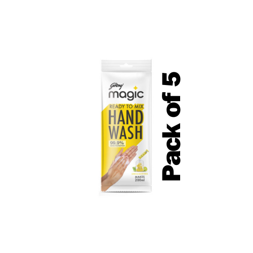 Godrej Magic Ready To Mix Handwash (Lime & Aloevera) 9g X 5 Godrej Magic Ready To Mix Handwash (Lime & Aloevera) 9g X 5