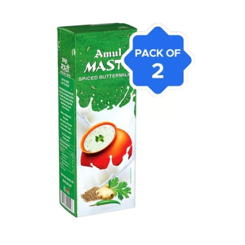 Amul Masti Spiced Salted Buttermilk - Pack of 2 Amul Masti Spiced Salted Buttermilk - Pack of 2