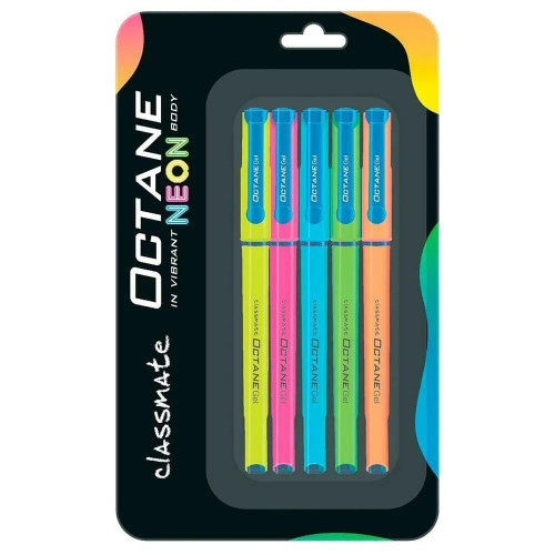 Classmate Octane Neon Blue Gel Pen (Pack of 5) Classmate Octane Neon Blue Gel Pen (Pack of 5)