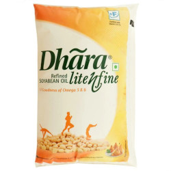 Dhara Lite N Fine Refined Soyabean Oil 1 L Dhara Lite N Fine Refined Soyabean Oil 1 L
