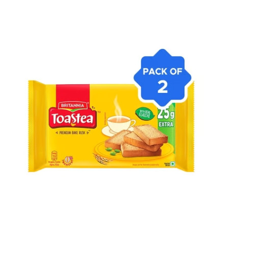 Britannia Toastea Premium Bake Rusk (250 g) - Pack of 2 Britannia Toastea Premium Bake Rusk (250 g) - Pack of 2