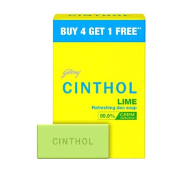 Cinthol Lime Bath Soap 5 x 100 g - Buy 4 Get 1 Free Cinthol Lime Bath Soap 5 x 100 g - Buy 4 Get 1 Free