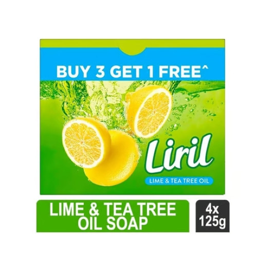 Liril Lime & Tea Tree Oil Soap 4 x 125 g - Buy 3 Get 1 Free Liril Lime & Tea Tree Oil Soap 4 x 125 g - Buy 3 Get 1 Free