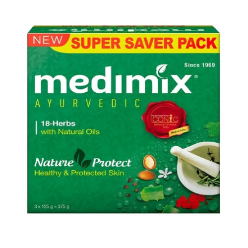 Medimix Ayurvedic Soap With 18 Herbs - Pack of 3 Medimix Ayurvedic Soap With 18 Herbs - Pack of 3